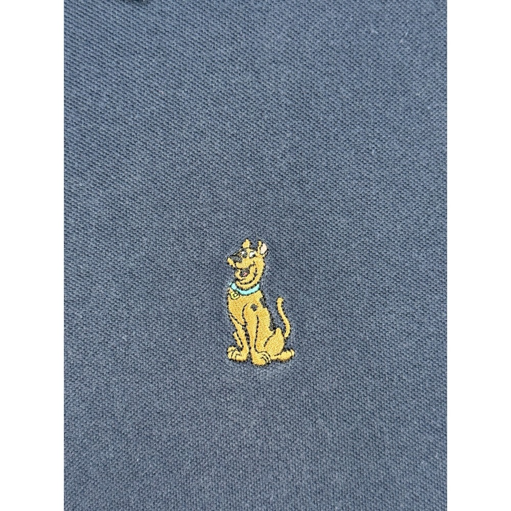 Vintage 1998 Warner Bros Studio Store Scooby-Doo Polo Shirt Mens XXL Navy Blue - Picture 5 of 9